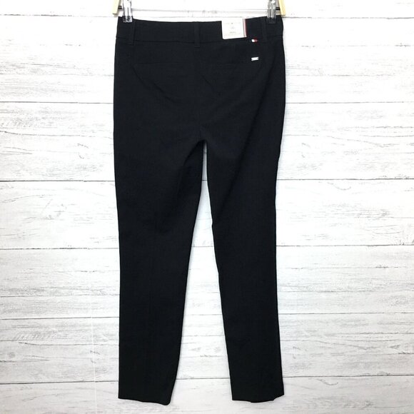 NEW Tommy Hilfiger Women's Black Riley Pants Skinny Mid Rise size 00 - Picture 2 of 10